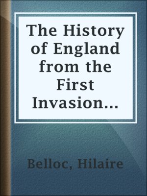 cover image of The History of England from the First Invasion by the Romans